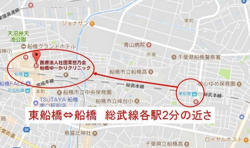 東船橋からのアクセス
