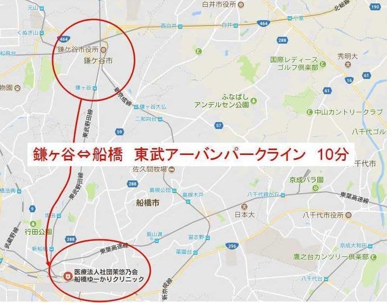 鎌ケ谷からのアクセス