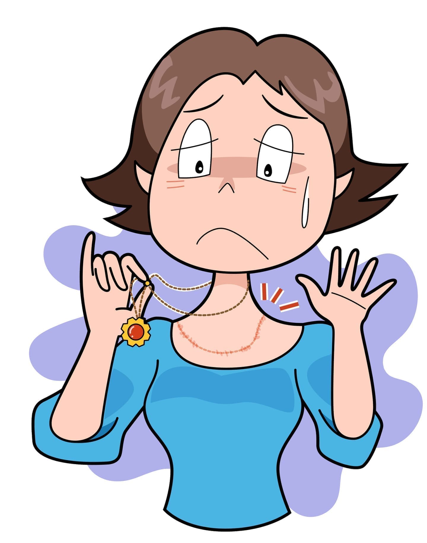 金属アレルギーイラスト