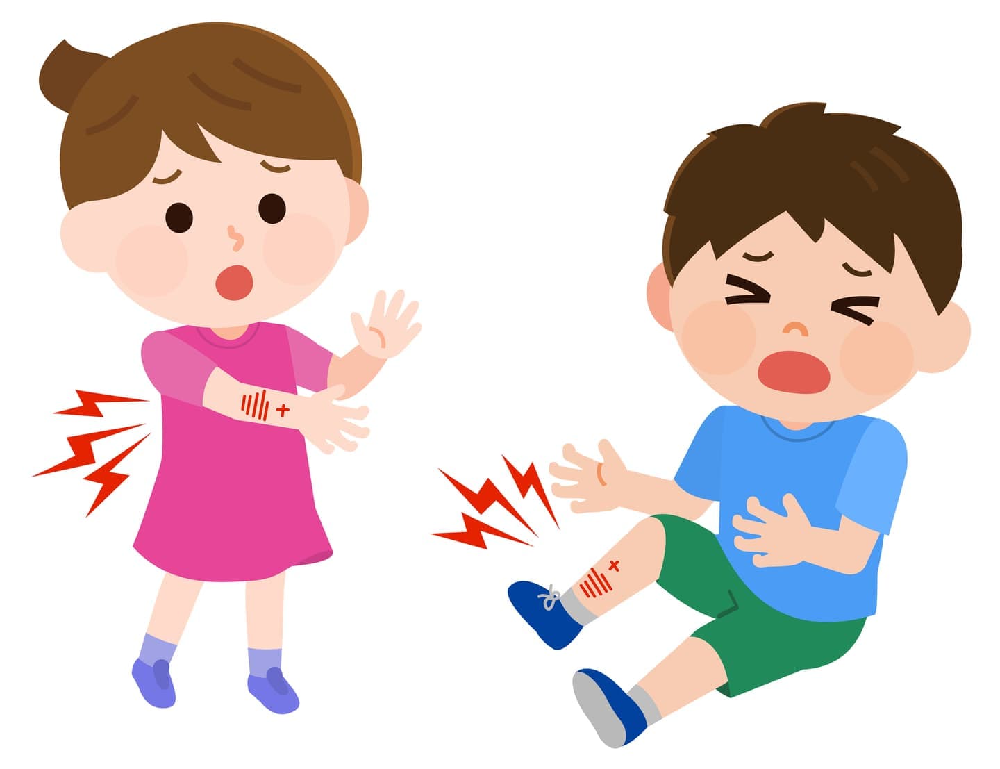 擦り傷・すり傷・擦過傷イラスト