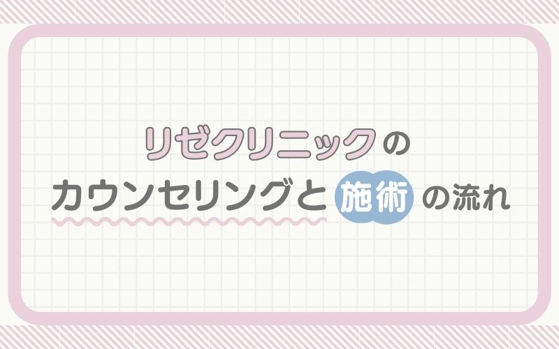 リゼクリニックの無料カウンセリングと施術の流れ