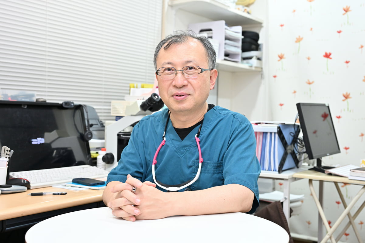 マスクを外した寺田院長